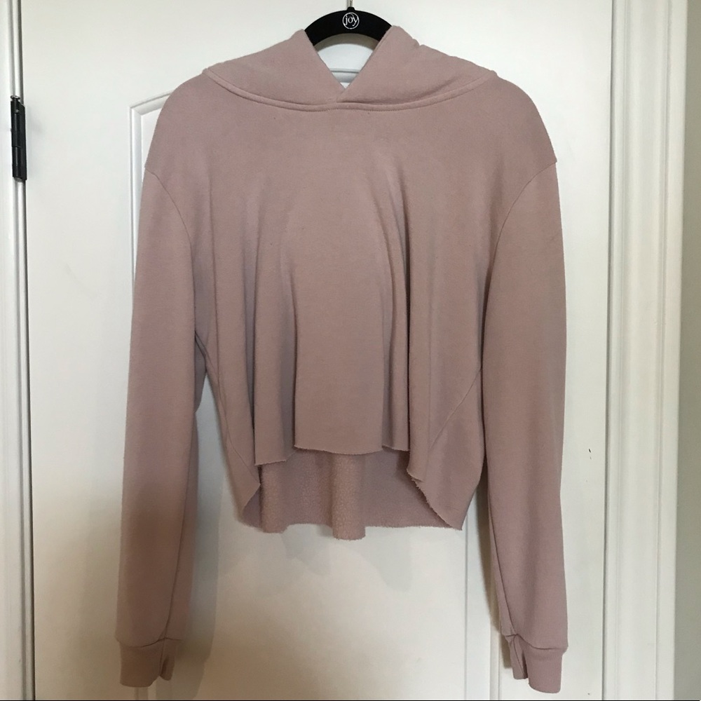 Pink/Blush Brandy Melville Cropped Sweatshirt